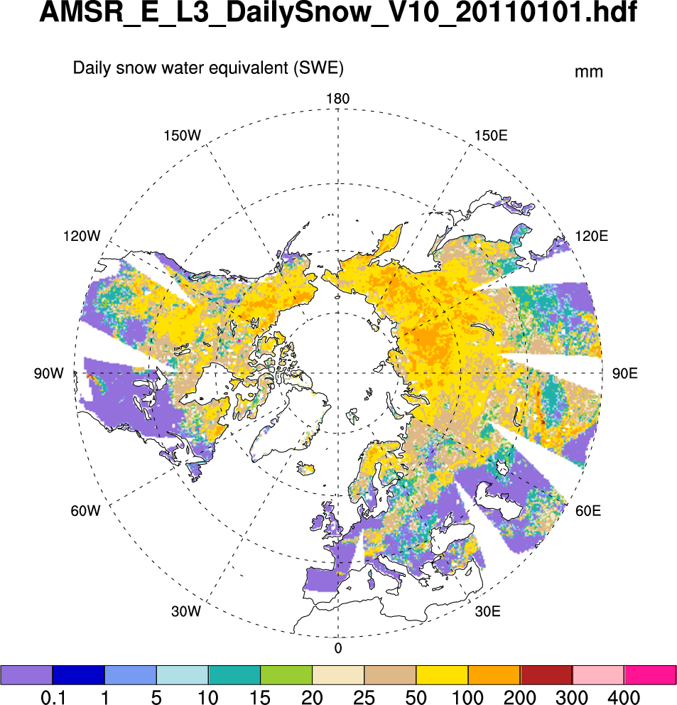 Snow Water Equivalent (AMSR-E)